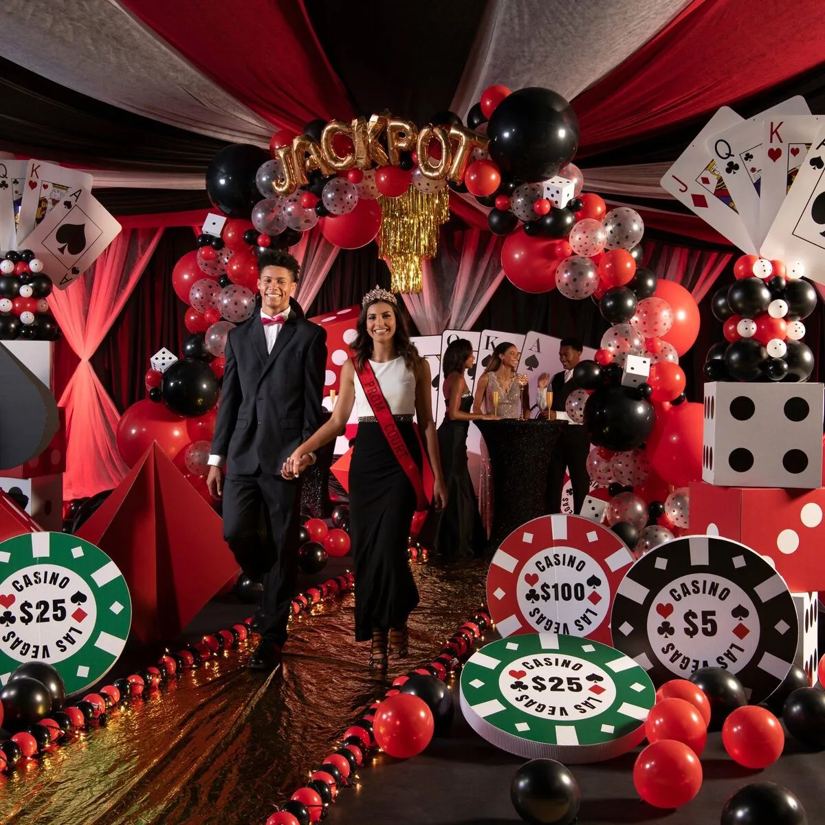 Premium poker party setup with styled tables and guest-ready atmosphere